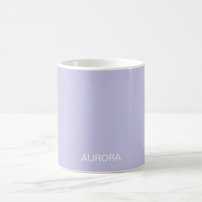 Elegant Misty Lilac Personlig Namn - Kaffemugg (Center)