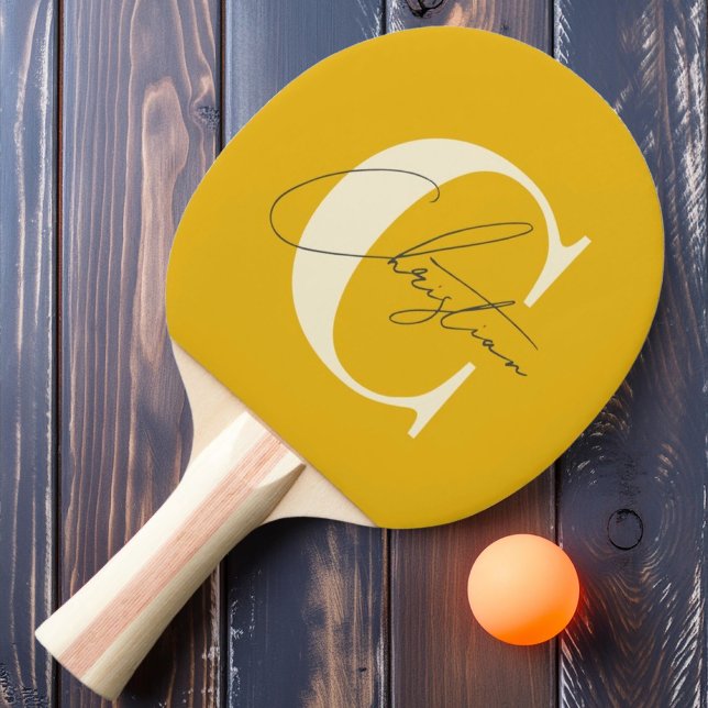 Elegant mitten av 1900-talets moderna monogram var pingisracket (Skapare uppladdad)