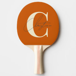 Elegant mitten av modern monogram pumpa från mitte pingisracket