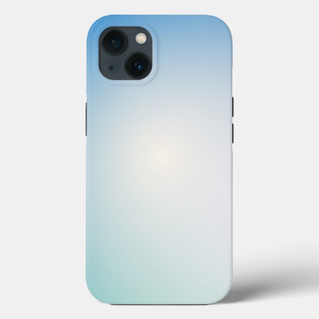  Elegant Mjuk Blå & Vit Ombre  (Baksida)
