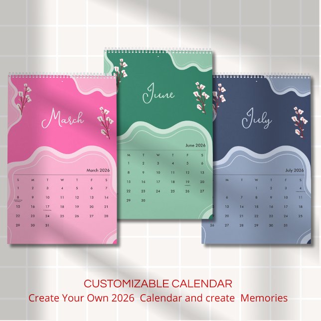 Elegant Mjuk Blommig Estetik Kalender (Skapare uppladdad)
