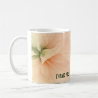 Elegant mjuk blommig tack-kavmug kaffemugg