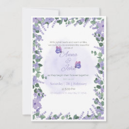 Elegant mjuk blomster trädgård bröllopsinbjudan ko inbjudningar