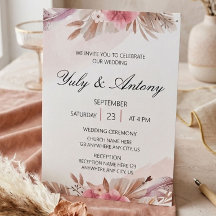 Elegant mjuk blomsterlig Pampas gräs efterrätt ros