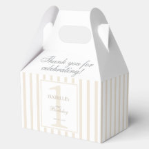 Elegant Mjuk Champagne Rand 1:a Födelsedags Gavel