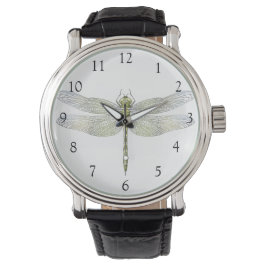 Elegant mjuk Dragonfly-linje teckning Armbandsur
