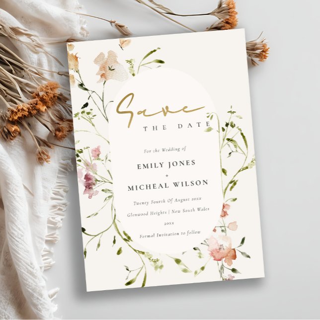 Elegant Mjuk  Grönt - vattenfärg för skuggor Spara Datumet (Skapare uppladdad)