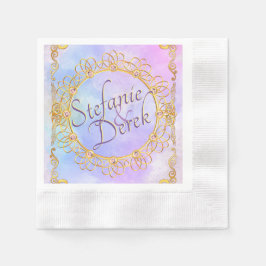 Elegant Mjuk pastel & Guld Pappersservett