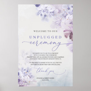 Elegant mjuk pastel lila boho ej pluggad ceremoni poster