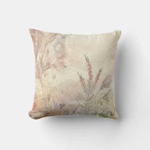 Elegant Mjuk Pastel Vintage Cottagecore-Blommigt Kudde