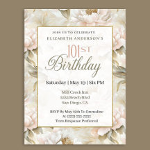 Elegant Mjuk Rosa Elfenbensfärgad Pion 101-årsdag 