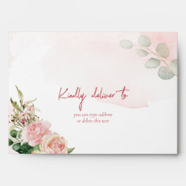Elegant mjuk  rosa ros som matchar 5 x 7