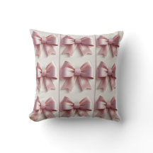 Elegant mjuk rosa rosett kastkudde – Chic & Cozy