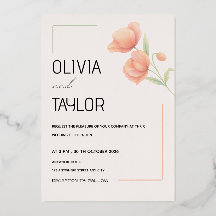Elegant mjuk salvia grön och persika bröllopsinbju