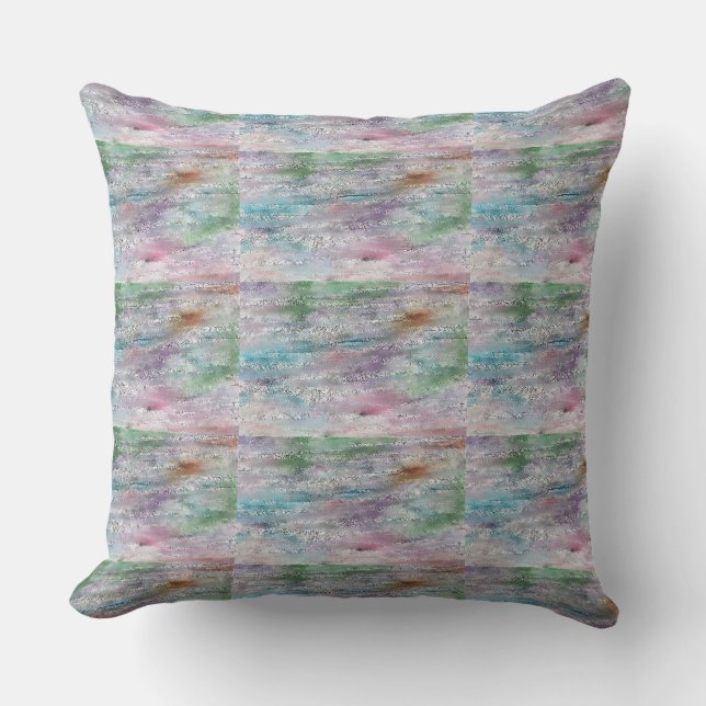 Elegant, mjuk, varm, pastellmålning, design Ljus Kudde (Framsida)