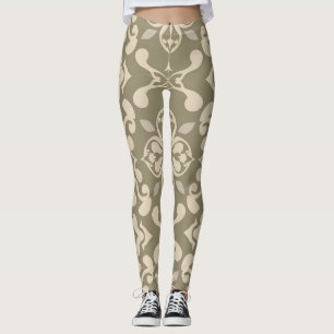 Elegant Mjuka benen Färg med sömlös Mönster Leggings