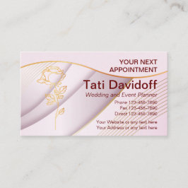 Elegant Mjukt avtalskort för Rosa Guld färg Tidsbeställning Kort
