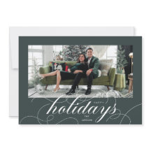 Elegant Mjukt DkGreen-Helgdag-fotokort för skript