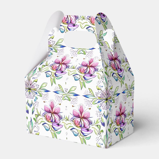 Elegant Mjukt orchid-Blommönster - Snyggt Presentaskar (Framsidan Sidan)