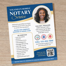 Elegant Mobil Notarius Publicus QR-kod Blå Rediger