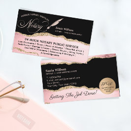 Elegant Mobile Notary & Loan Signing Agent Law Visitkort