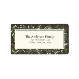 Elegant Mocha Botanical | Returadressetikett Adressetikett