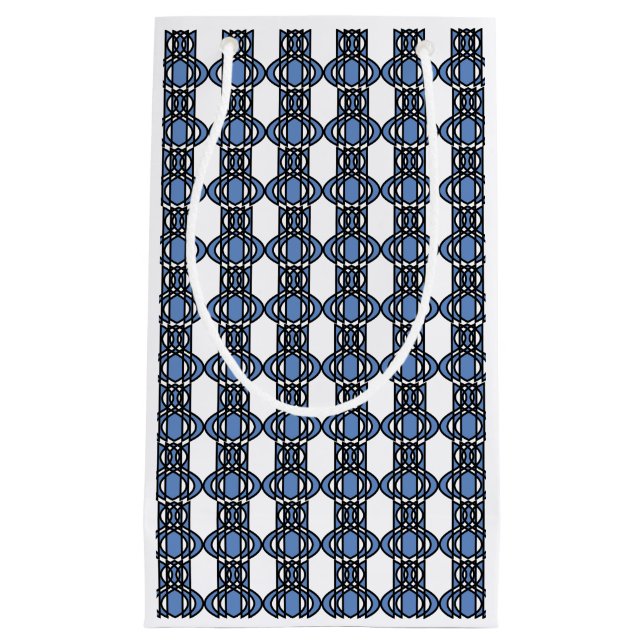 Elegant Mod Blue Abstrakt Scarab Mönster (Framsidan)