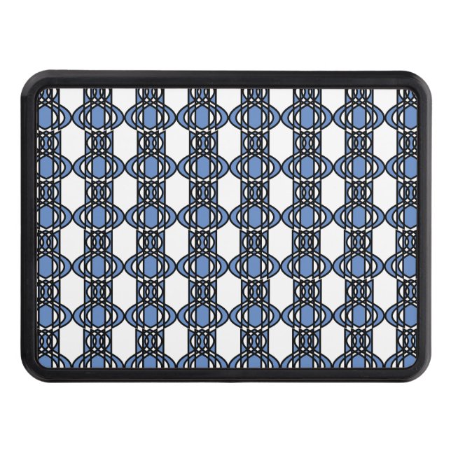 Elegant Mod Blue Abstrakt Scarab Mönster Skydd För Dragkrok (Framsidan)