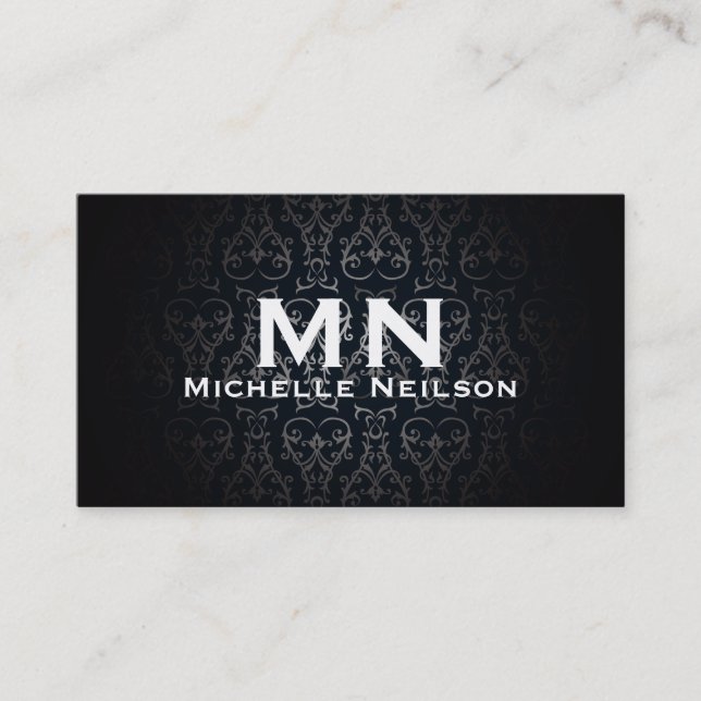 Elegant Mode | Monogram Visitkort (Framsida)