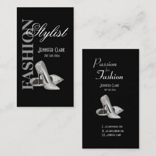 Elegant Mode Stylist Designer med Stilettos Visitkort