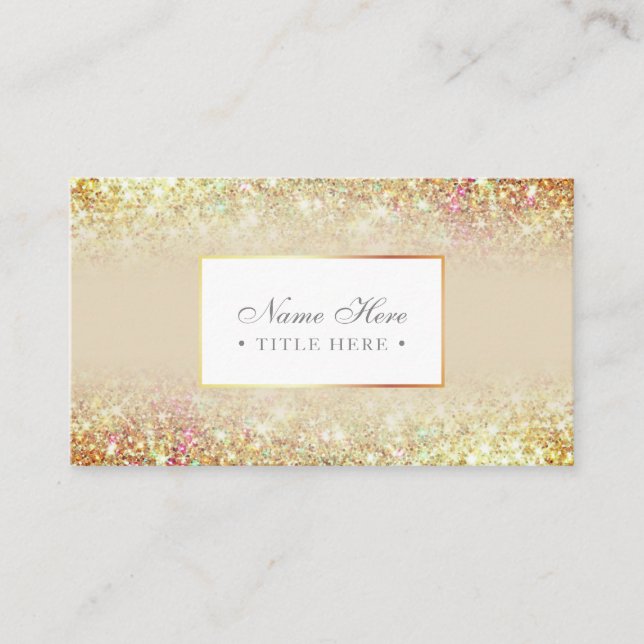 Elegant moderiktig Luxe guld- visitkort (Framsida)