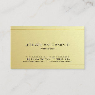 Elegant moderiktig modern guld- LookMinimalistlyx Visitkort