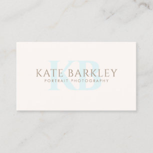 Elegant Modern 2 Brev Monogram Visitkort