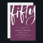 Elegant Modern 50:e Födelsedagsfest inbjudan<br><div class="desc">Elegant Modern 50:e Födelsedagsfest inbjudan</div>