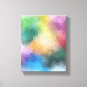 Elegant Modern Abstrakt Art Red Gult Blue Lila Canvastryck