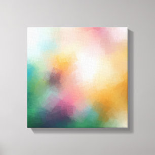 Elegant Modern Abstrakt Artwork Red Gult Blue Canvastryck