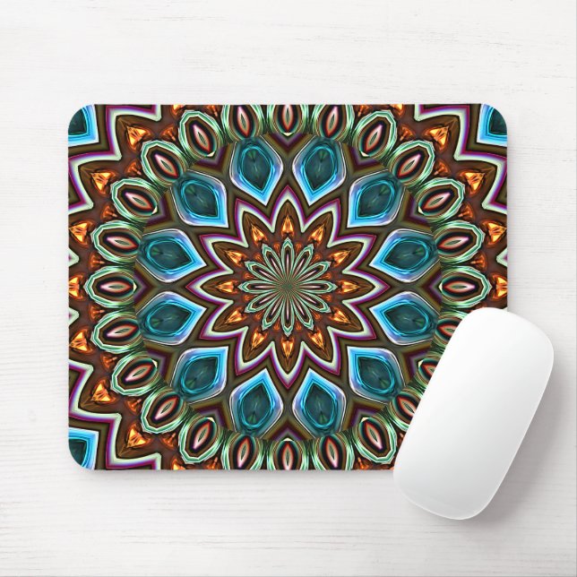 Elegant Modern Abstrakt Bohemian Mandala Art Musmatta (Med mus)