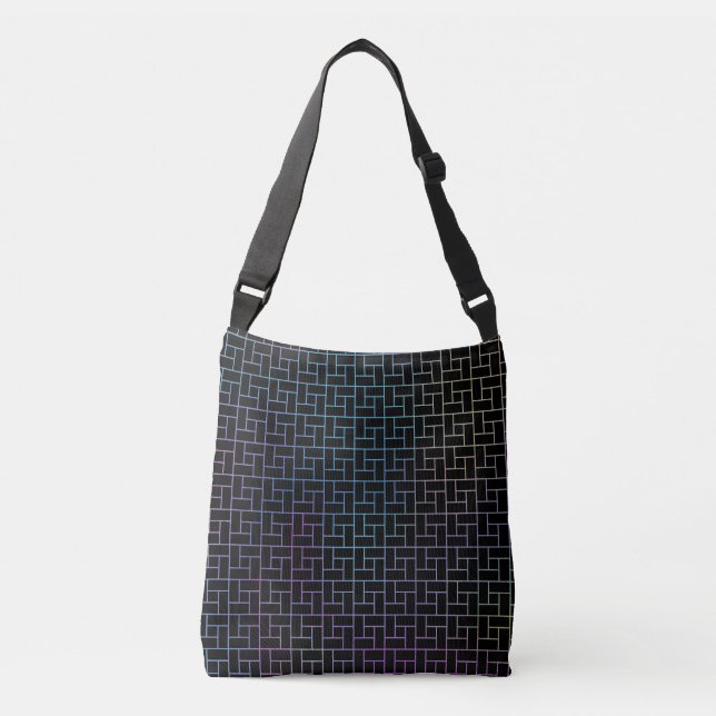 Elegant Modern Abstrakt Färgrik Korg Mönster | Axelväska (Framsida)