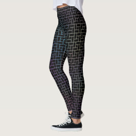 Elegant Modern Abstrakt Färgrik Korg Mönster | Leggings