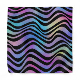Elegant Modern Abstrakt Färgt Glitter Vågar | Bandana