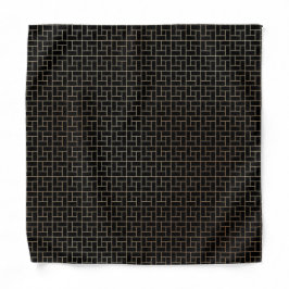 Elegant Modern Abstrakt Guld Basket Weave Mönster Bandana