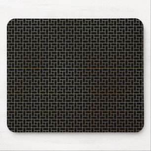 Elegant Modern Abstrakt Guld Basket Weave Mönster Musmatta