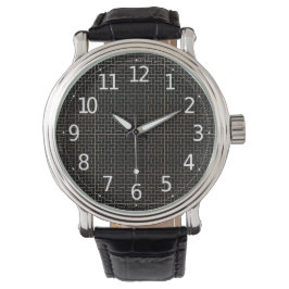 Elegant Modern Abstrakt Guld Korgvävt Mönster Armbandsur