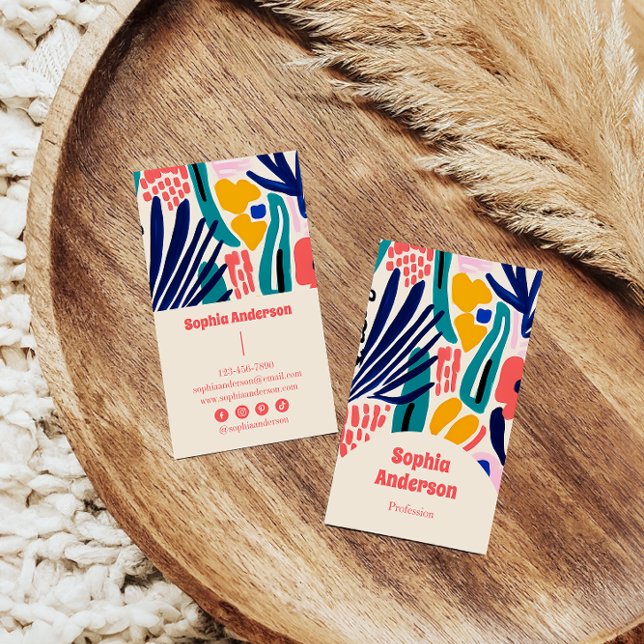 Elegant Modern Abstrakt med djärv konstnärlig desi Visitkort (Skapare uppladdad)