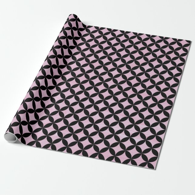 Elegant Modern Abstrakt Rosa Diamonds Mönster| Presentpapper (Utrullad)