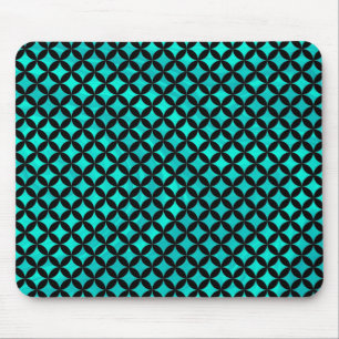 Elegant Modern Abstrakt Teal Diamonds Mönster Musmatta