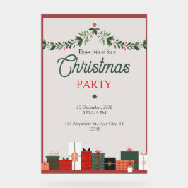 Elegant Modern Acrylic Sign for Festive Christmas