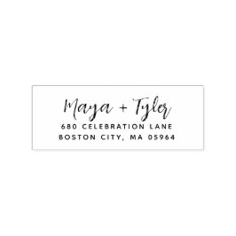 Elegant Modern Adress handskriven Stämpel