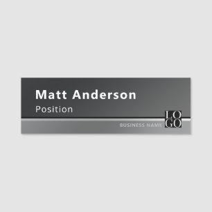 Elegant modern affärsfoto logotyp Qrcode svart grå Namnbricka