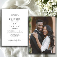 Elegant Modern African American Photo Bröllop